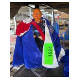 Porcelain Figurine in Regal Blue Velvet Robe