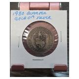 1930 Panama Quarter Balboa Silver Coin
