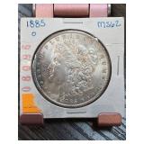 1885-O Morgan Silver Dollar MS62