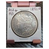 1880 Morgan Silver Dollar AU/MS