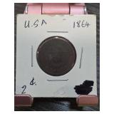 1864 U.S.A. Two Cent Coin