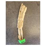 Carved Ivory Tribal Female Figure