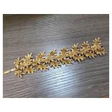 Gold Tone Leaf Motif Bracelet
