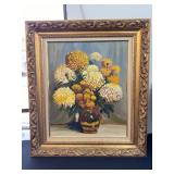 J. Brett Floral Oil Painting, 28.5' x 32.5'