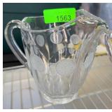 Fostoria Etched Clear Glass Pitcher
