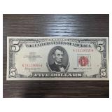 1963 United States $5 Red Seal Note