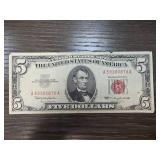 1963 $5 United States Red Seal Note