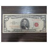 1963 US $5 Red Seal Legal Tender Note