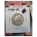 1955-D Washington Quarter Dollar