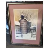 Signed Mel Hunt Print 'Silo' 33ï¿½ x 25ï¿½