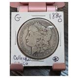 1886 Morgan Silver Dollar Coin