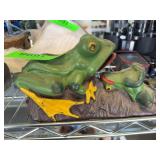 Cast Iron Frog Bank with Yellow Lily Pad Update