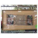 Thai Framed Khmer Illustrated Manuscript Page