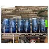 6 Blue Glass Drinking Glasses Handmade