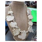 White Turquoise Nugget Necklace