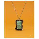 Sterling Silver Turquoise Pendant Necklace
