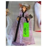 Porcelain Doll in Lavender Victorian Dress