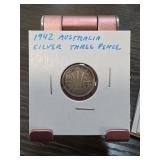1942 Australia Silver Threepence Coin