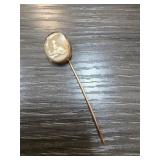 14k Gold Cameo Stick Pin, 11g