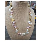 Sterling Silver and Mixed Pearl Necklace
