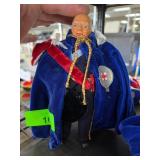 Sir Winston Churchill Figurine with Blue Cape