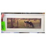 Joseph Barnett Signed Photo Cows in Field