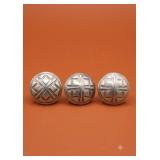 Three Sterling Silver Pins