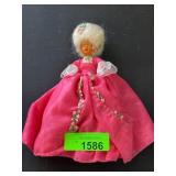 Porcelain Doll in Pink Victorian Dress