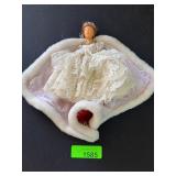 Handmade Angel Tree Topper with Lace Dress