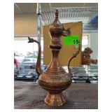 Engraved Copper Decorative Ewer