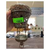 Pierced Brass Hanging Incense Burner