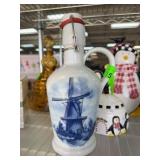 Delft Blauw Holland Windmill Decanter