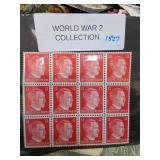 Deutsches Reich WWII 12 Pfennig Stamps Block