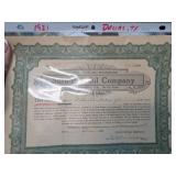 1921 Sure-Pop Oil Company Certificate