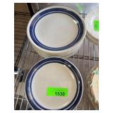 Stoneware Plates with Blue Rim Update