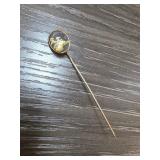 Japanese Chokin Stick Pin with Scenic Motif