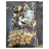 Costume Jewelry and Ivory Beads Lot