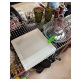Crate & Barrel Plate and Anchor Hocking Glass