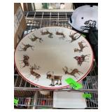 Pottery Barn Reindeer Platter Ceramic