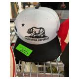 California Republic Snapback Hat Black White