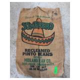 Sombrero Burlap Bean Sack, Midland Bean Co.