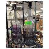 Hexagonal Pattern Glass Lamps