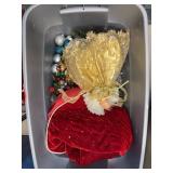 Large Tote of Christmas Decorations