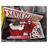Christmas Decor Lot with Signs and Ornaments