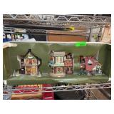 3 Ceramic Christmas Village Houses