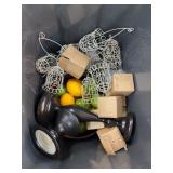 Decorative Wire Ornaments, Faux Fruit, Stands