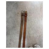 2 Men's Leather Belts, One Ariat