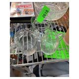 Clear Glass Sugar and Creamer Set