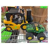 CAT Forklift Toy and Green Off-Road Truck