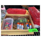 Craft Supplies Lot With Glue Sticks and Cases